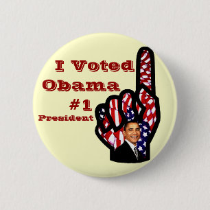 I Voted,Barack Obama_ 6 Cm Round Badge