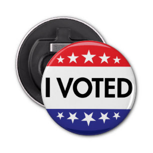 I Voted Button 2024 Election Bottle Opener