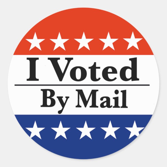 I Voted By Mail Classic Round Sticker (Front)