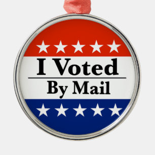 I Voted By Mail Metal Tree Decoration