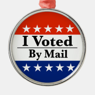 I Voted By Mail Metal Tree Decoration