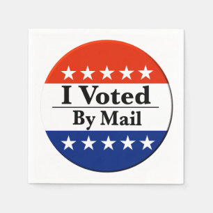 I Voted By Mail Napkin
