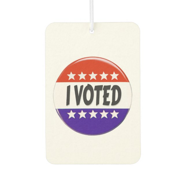 I Voted Car Air Freshener (Front)
