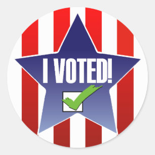 I Voted! Classic Round Sticker