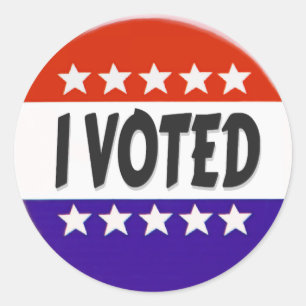 I Voted Classic Round Sticker
