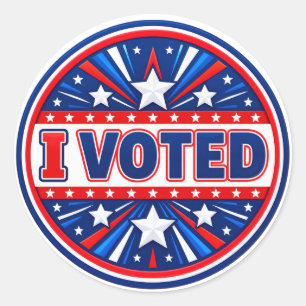 I Voted Classic Round Sticker