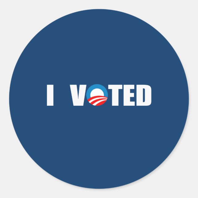 I VOTED CLASSIC ROUND STICKER (Front)