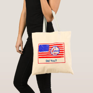 “I Voted, Did You?” Voting Rights Tote Bag 