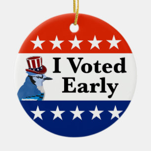 I Voted Early 2026 Elections Ceramic Tree Decoration