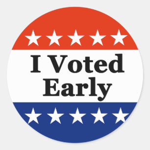 I Voted Early 2026 Elections Classic Round Sticker