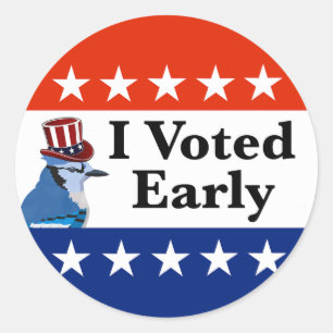 I Voted Early 2026 Elections Classic Round Sticker