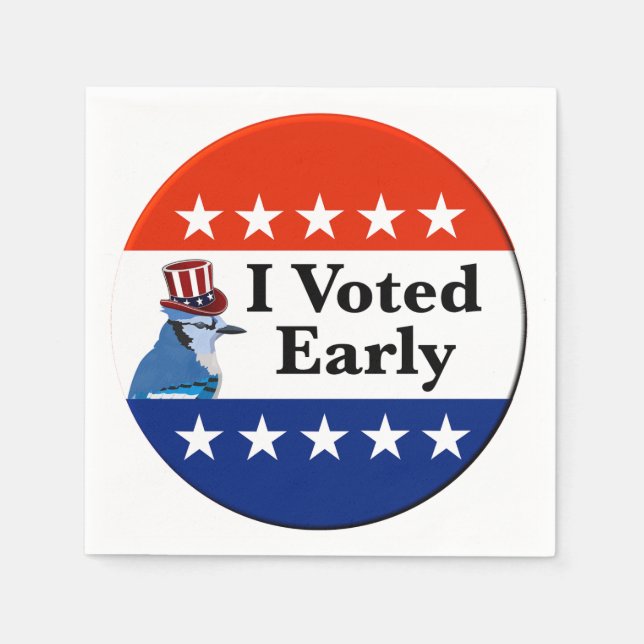 I Voted Early 2026 Elections Napkin (Front)