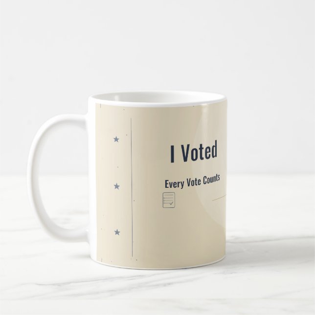 I Voted Every Vote Counts Mug (Left)