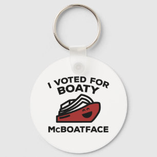 I Voted For Boaty McBoatface Key Ring
