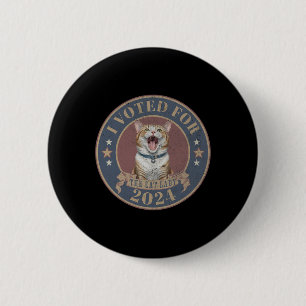 I Voted For Her Kamala Harris The Cat Lady Funny E 6 Cm Round Badge