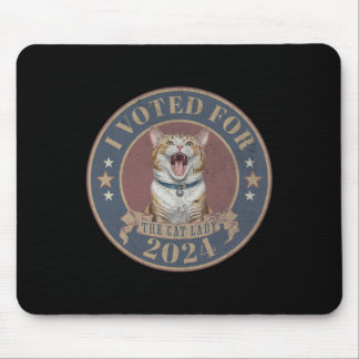 I Voted For Her Kamala Harris The Cat Lady Funny E Mouse Mat