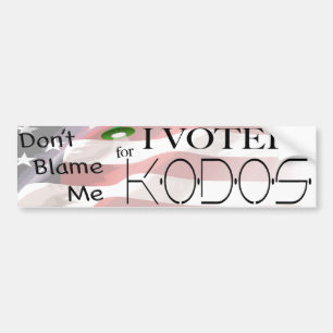 I Voted For Kodos Bumper Sticker