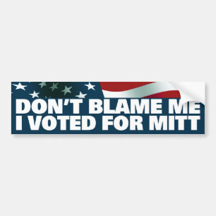 I Voted For Mitt Bumper Sticker