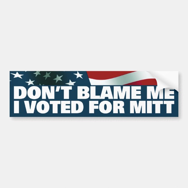 I Voted For Mitt Bumper Sticker (Front)