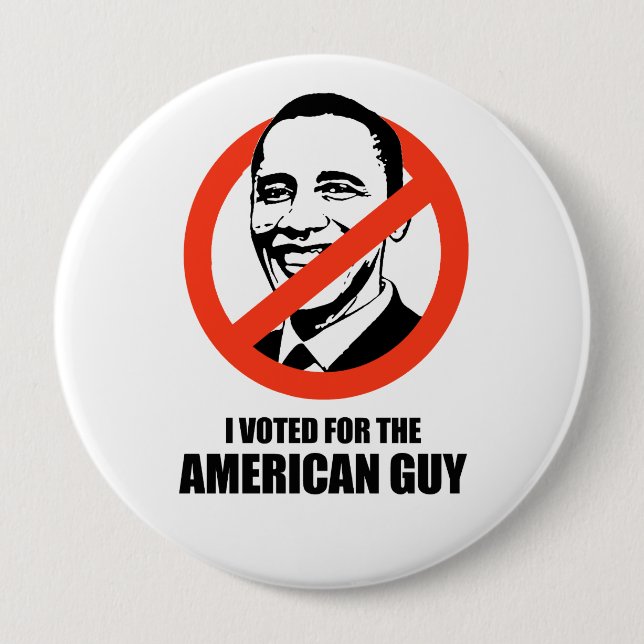 I voted for the American Guy 10 Cm Round Badge (Front)