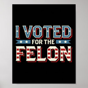 I Voted For The Felon - Donald Trump 2024  Poster