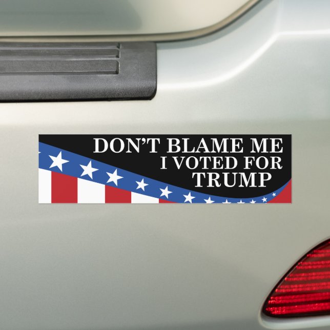 I Voted For Trump Bumper Sticker (On Car)
