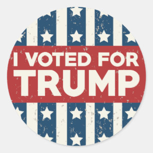 I Voted For Trump Classic Round Sticker