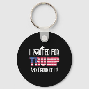 I Voted For Trump Patriotic Flag Patriot American Key Ring