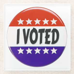 I Voted Glass Coaster
