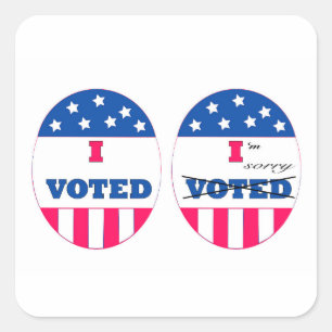 I Voted, I'm Sorry Square Sticker
