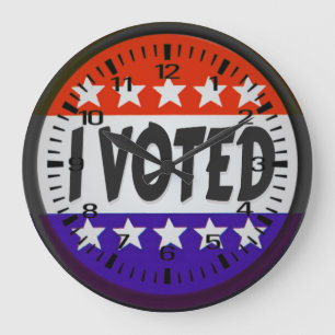 I Voted Large Clock