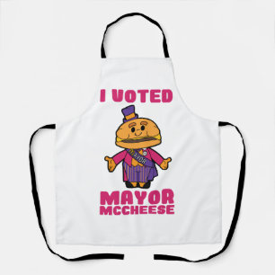 I Voted Mayor Mccheese Apron