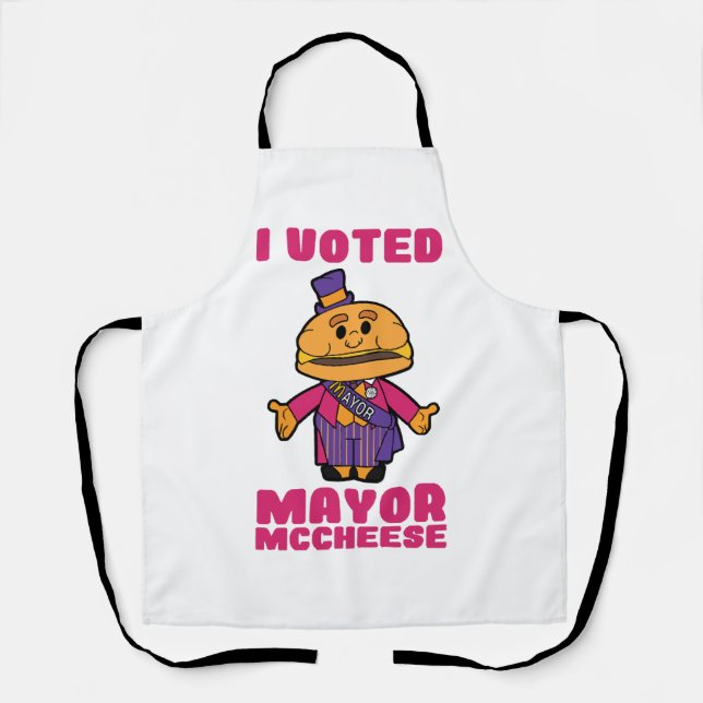 I Voted Mayor Mccheese Apron (Front)