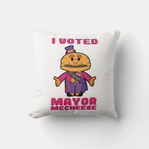 I Voted Mayor Mccheese Cushion