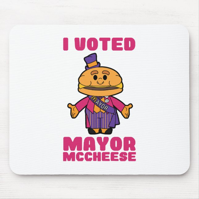 I Voted Mayor Mccheese Mouse Mat (Front)