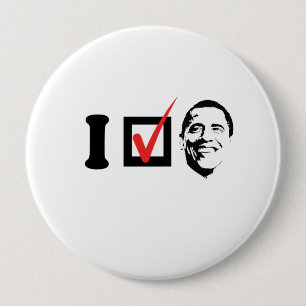 I VOTED OBAMA FACE -.png 10 Cm Round Badge