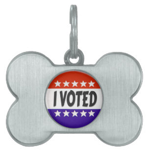 I Voted Pet ID Tag