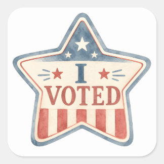 I voted square sticker