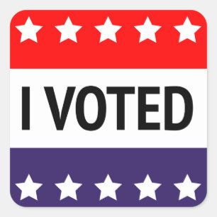 I Voted Square Sticker