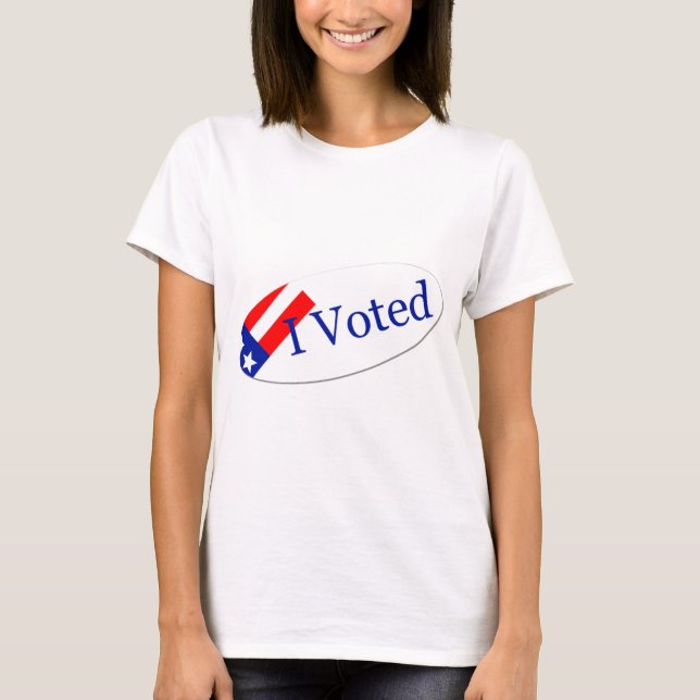 I Voted Sticker T-Shirt (Front)