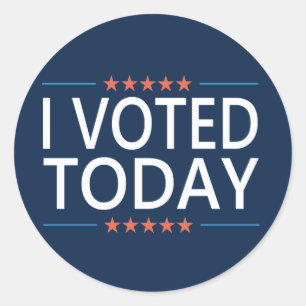 I Voted Today Classic Round Sticker