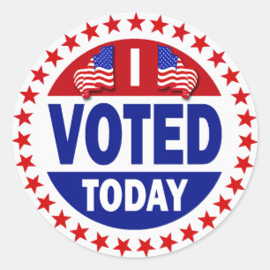 I Voted Today Classic Round Sticker