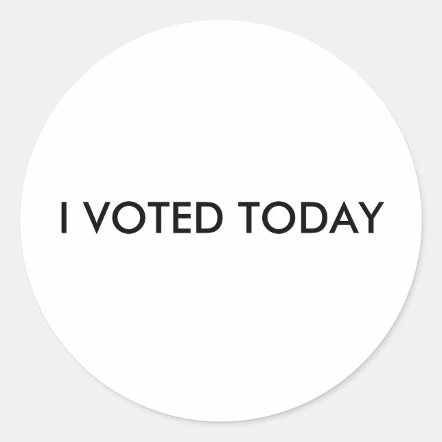 I VOTED TODAY CLASSIC ROUND STICKER (Front)