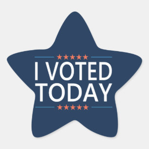 I Voted Today Star Sticker