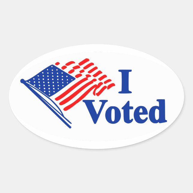 I Voted United States Flag Sticker (Front)
