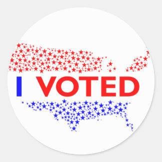 I Voted USA Circular Sticker