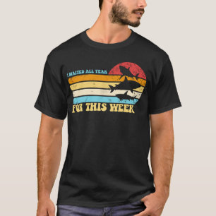 I Waited All Year For This Week Retro Shark T-Shirt