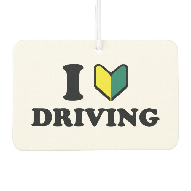 I Wakaba [Heart/Love] Driving Car Air Freshener (Front)