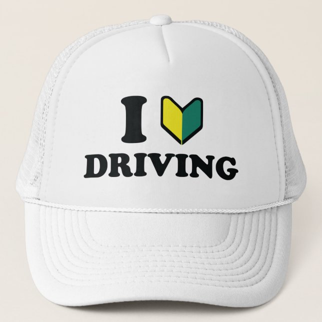 I Wakaba [Heart/Love] Driving Trucker Hat (Front)