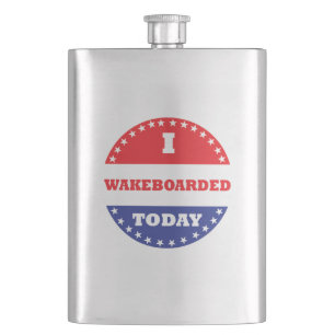 I Wakeboarded Today Hip Flask